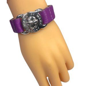 MARC by Marc Jacobs Purple leather bracelet w/ Silver Toned Turn lock Bracelet